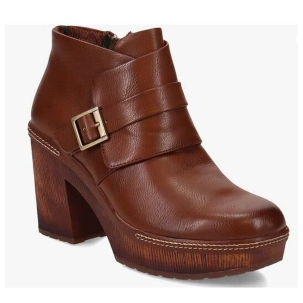 Korks Stacey • Brown Leather Ankle Boots • Women 8.5